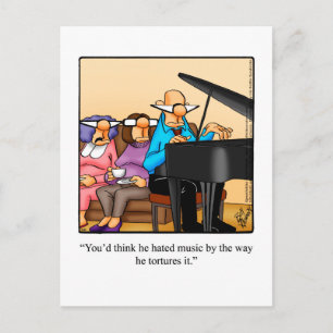 Music Humour Piano Postcard