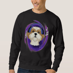Music I Dj Headphones I Shih Tzu Sweatshirt