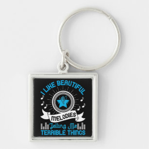 Music - I Like Beautiful Melodies Key Ring