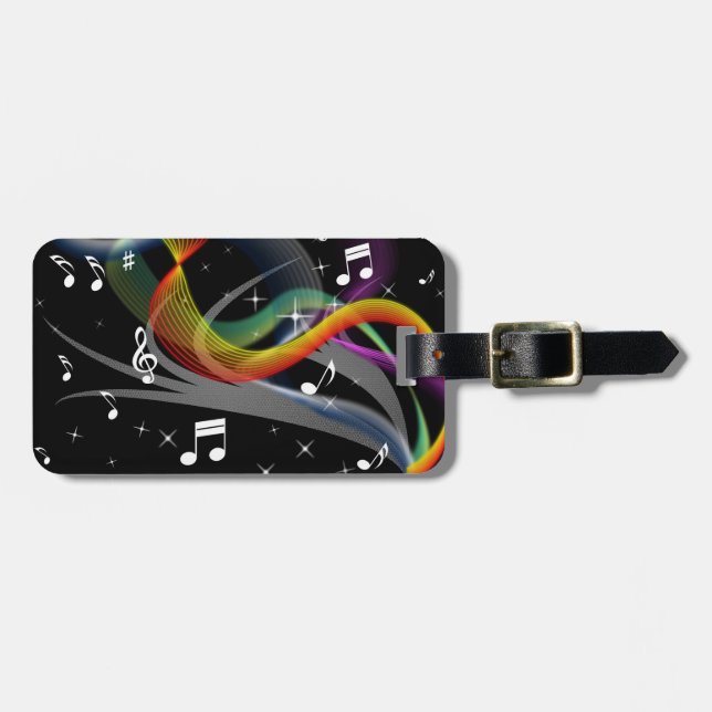 Music Illustration custom luggage tag (Front Horizontal)