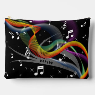 Music Illustration custom monogram Accessory Pouch