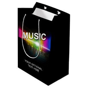 Music Illustration custom text gift bag