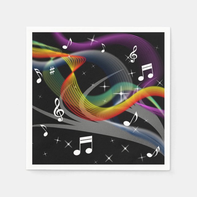 Music Illustration paper napkins (Front)