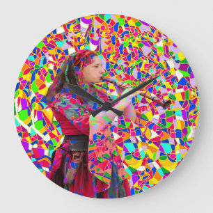 Music in Colour Large Clock