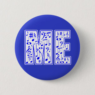 music in me 6 cm round badge
