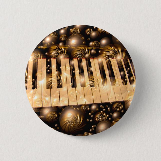 Music in me, Music in you_ 6 Cm Round Badge (Front)