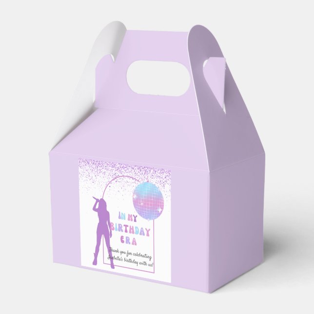 Music In My Birthday Era Purple Birthday Party  Favour Box (Front Side)