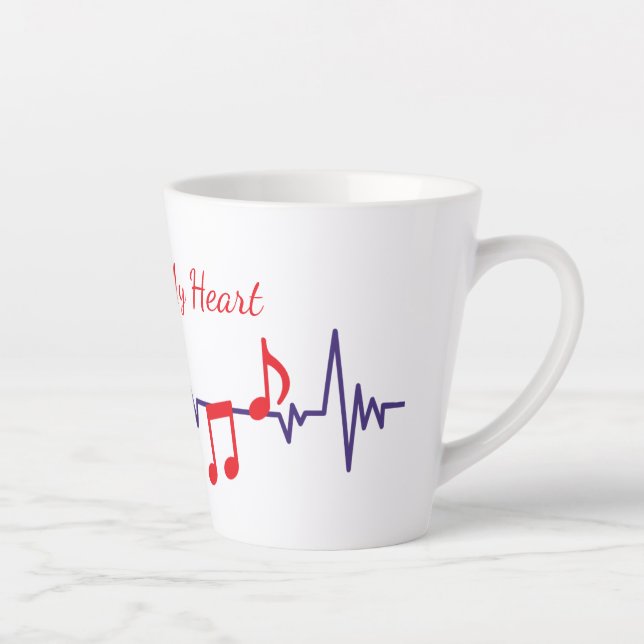 Music In My Heart Latte Mug (Right)