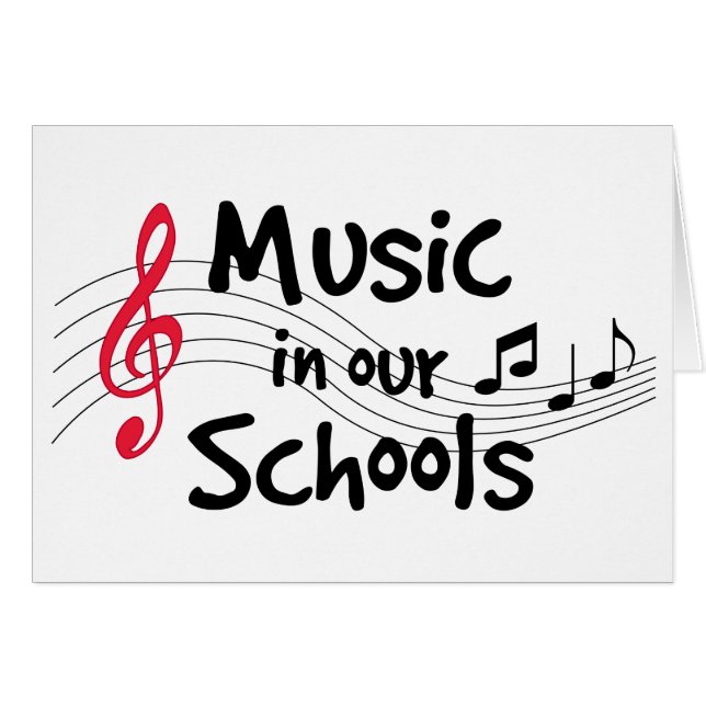 Music in Our Schools Greeting Card (Front Horizontal)