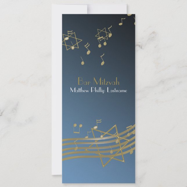 Music in the Air Bar Mitzvah 9.25 x 4 Invitation (Front)