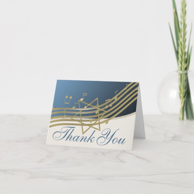 Music in the Air Thank You Note Card (Front)