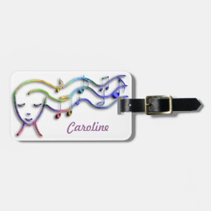 music in the hair luggage tag