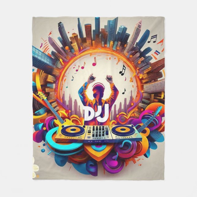 "Music in the Metropolis" Fleece Blanket (Front)