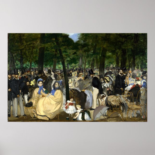 Music in the Tuileries Garden - Edouard Manet Poster (Front)