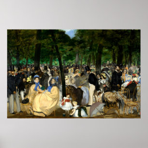 Music in the Tuileries Gardens by Manet - Poster