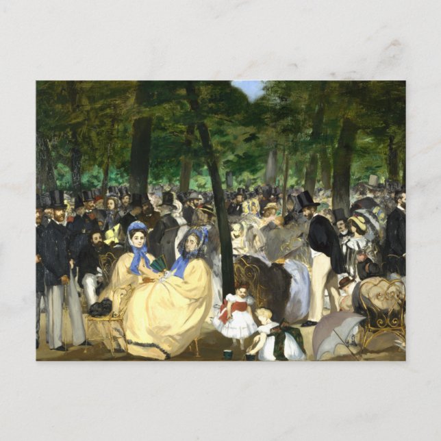 Music in the Tullerias  Edouard Manet    Postcard (Front)