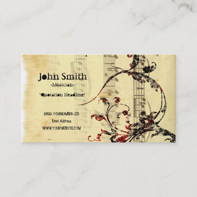 Music Industry Business Card (Front)