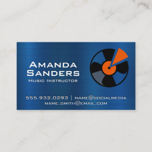 Music Industry   Vinyl Business Card