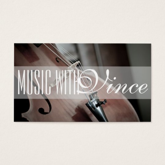 Music Instructor Studio Cello Business Card