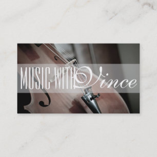 Music Instructor Studio Cello Business Card