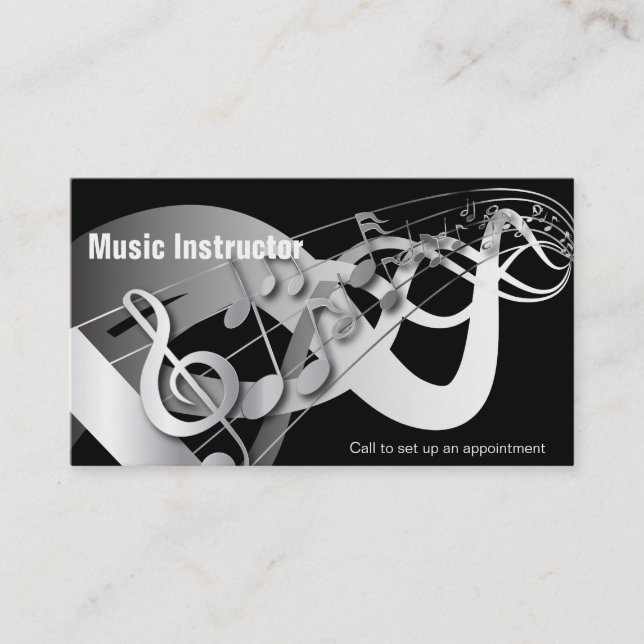 Music Instructors 🎸 Business Card (Front)