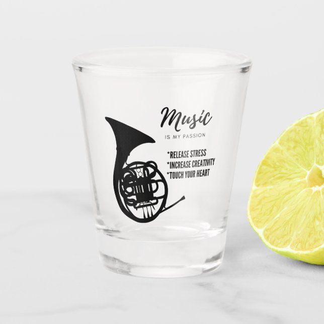 Music , instrument, lovers  shot glass (Front)