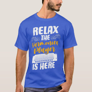 Music Instrument Mouth Organ Harmonica Player Is H T-Shirt