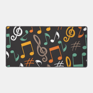 Music instrument pattern desk mat