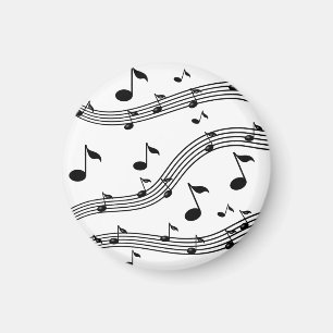 Music instrument sounds patterned magnet