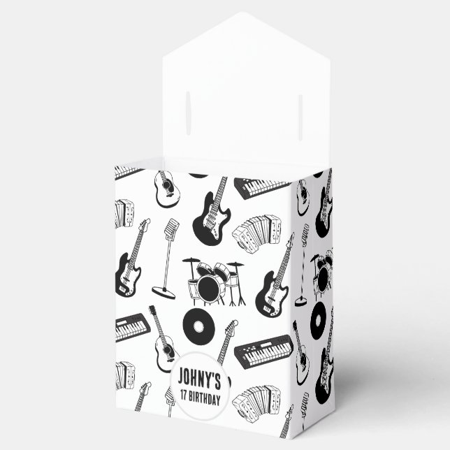 Music instruments birthday favour box (Opened)