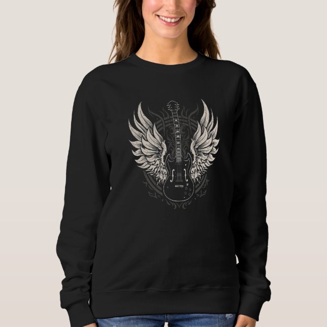Music Instruments Electric Guitar Sweatshirt (Front)