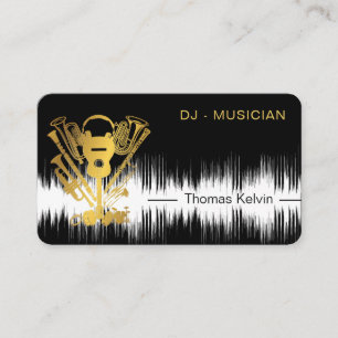 Music Instruments Event Organiser DJs Player Business Card