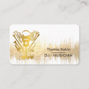 Music Instruments Event Organizer DJs Player Business Card