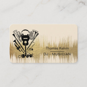 Music Instruments Event Organizer DJs Player Business Card