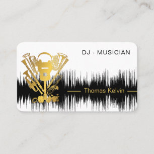 Music Instruments Event Organizer DJs Player Business Card