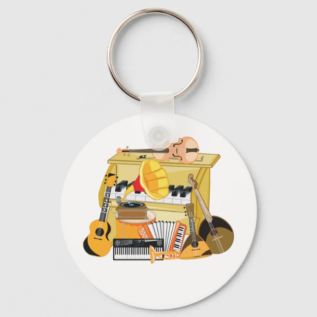 Music Instruments Key Ring (Front)