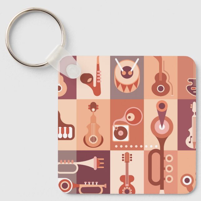 Music Instruments Key Ring (Front)