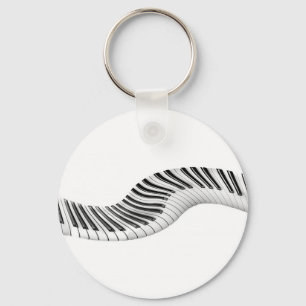 Music Instruments Keyboard Piano Notes Art Key Ring