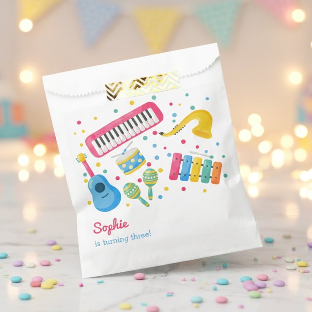 Music instruments kids birthday favour bags (Creator Uploaded)