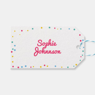 Music instruments kids birthday gift tags