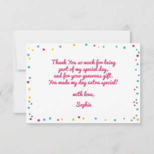 Music instruments kids birthday thank you