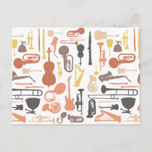 Music Instruments Postcard