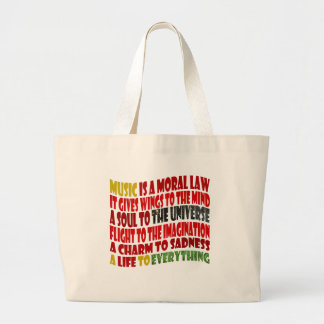 Music is a Moral Law Large Tote Bag