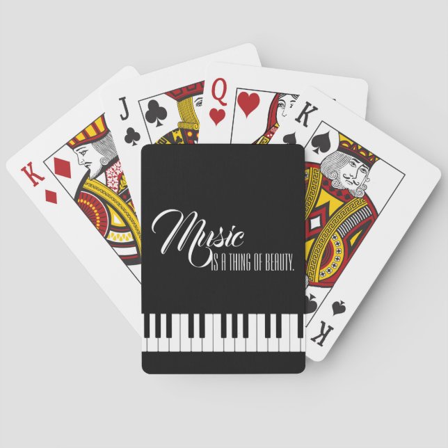Music Is A Thing Of Beauty Playing Cards (Back)