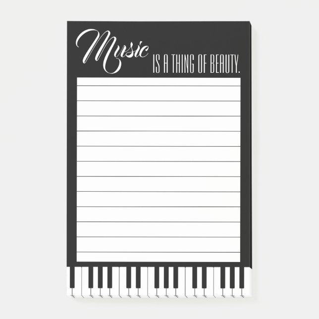 Music Is A Thing Of Beauty Post-it Notes (Front)