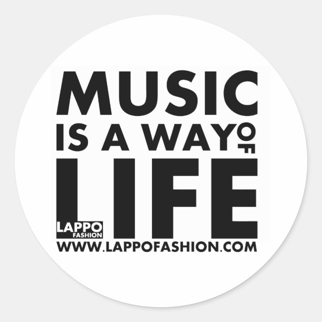 Music is a way of life Stickers (Front)