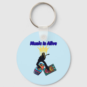 Music Is Alive Key Ring