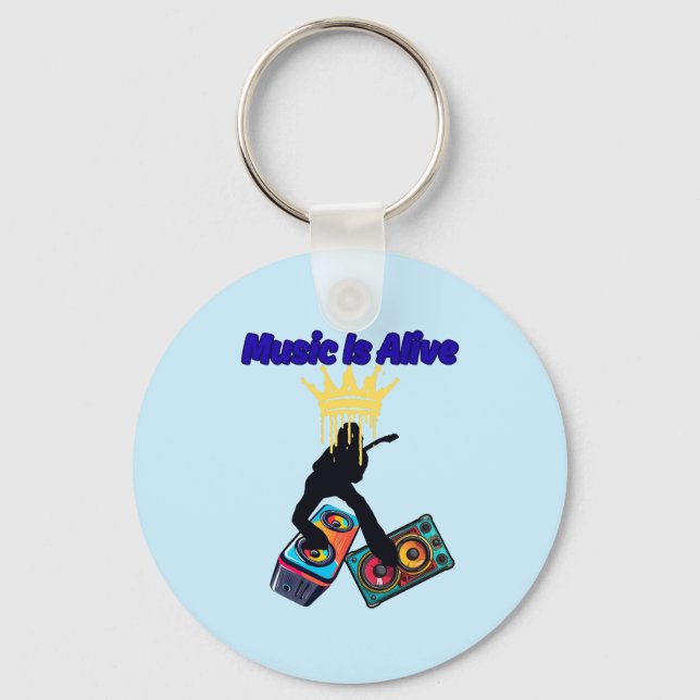 Music Is Alive Key Ring (Front)