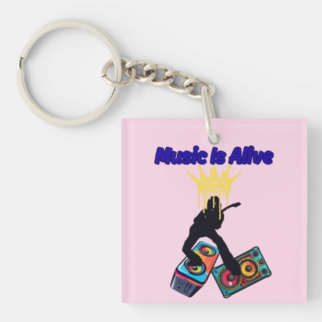 Music Is Alive Key Ring (Front)
