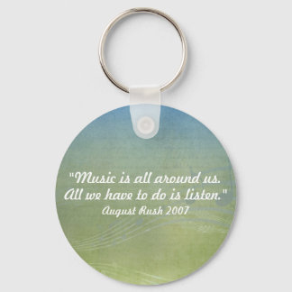 Music is All Around Us Button Keychain